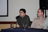 Dr. Azizzadeh speaks in front of his peers in El Salvador.